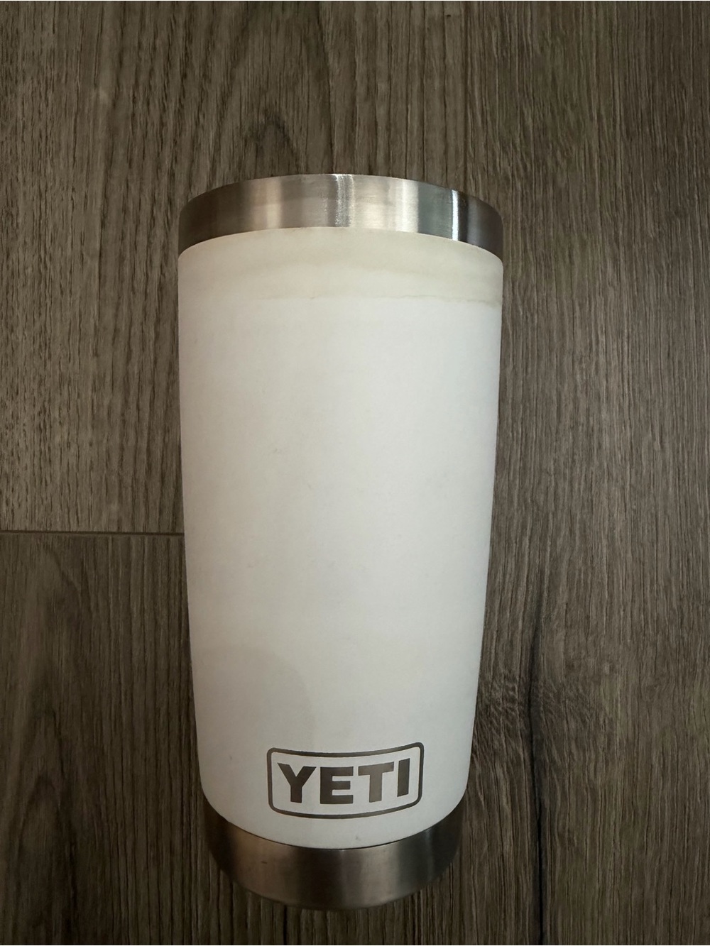 Yeti White Travel Mug with Black Handle and Bands - Picture 7 of 10